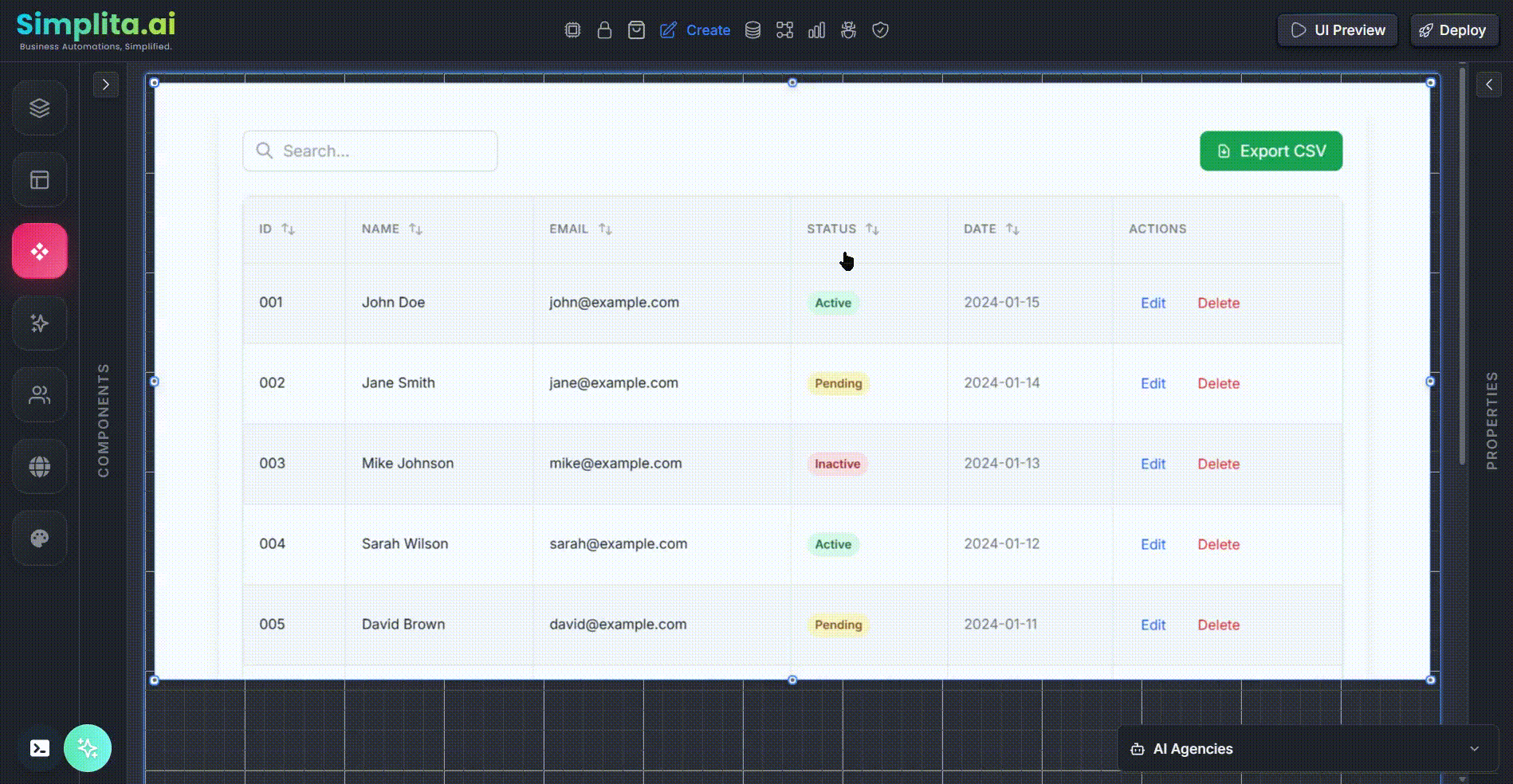 Deployment Engine interface showing build progress and deployment options